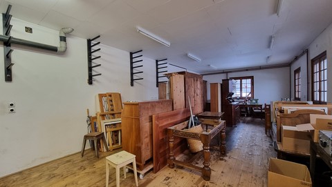 Pièce chauffée de 90 m2