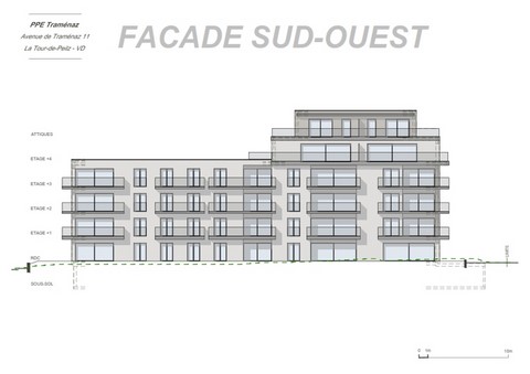Plan Façade Sud-Ouest